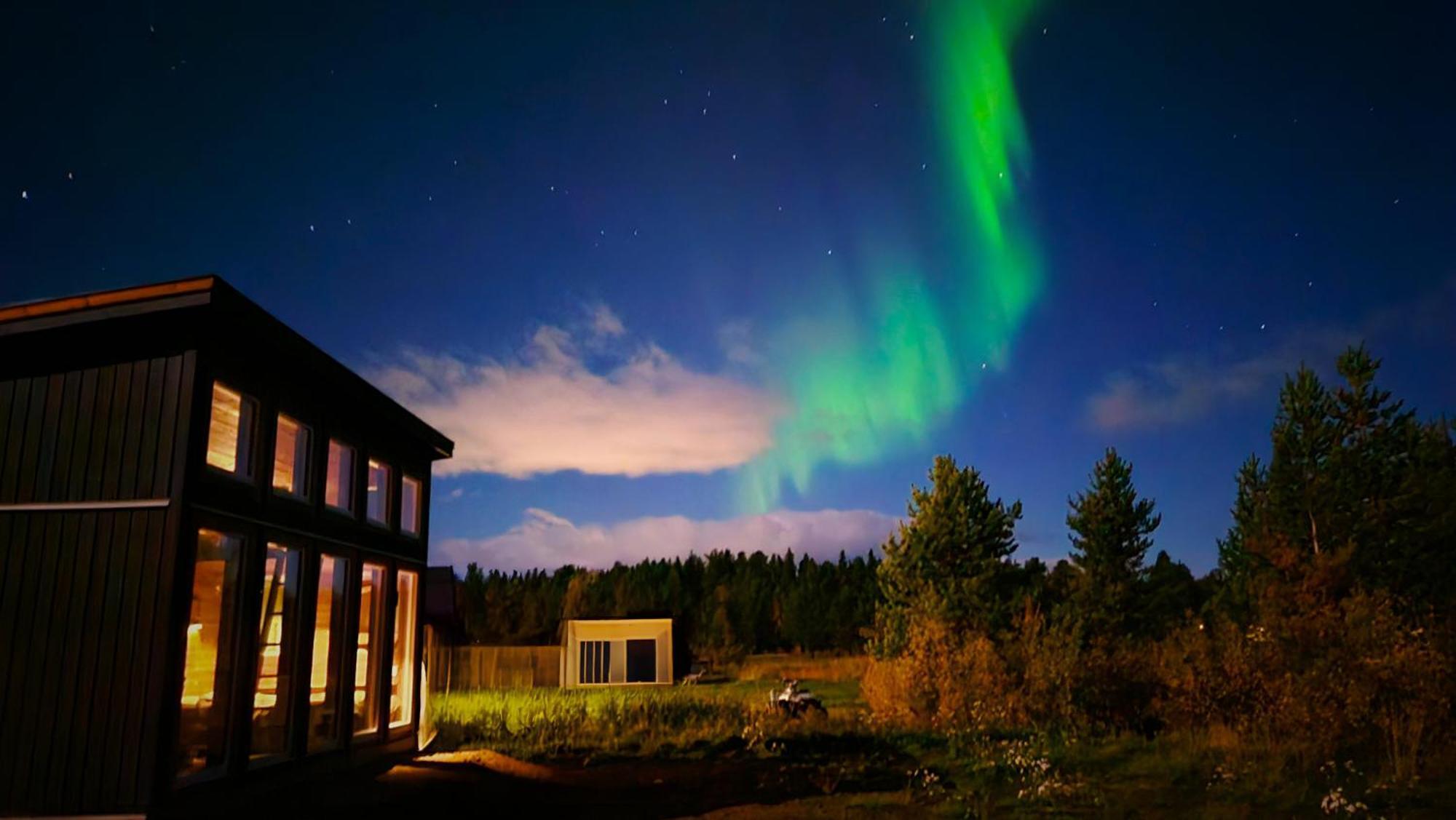 Reindeer River Lights Lodge Kiruna Exterior foto